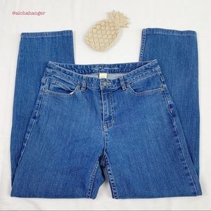 Liz Claiborne Modern Straight Jeans Women's 8 Medium Wash Blue Denim GUC!